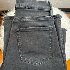 Frame Le Slim Palazzo Wide Leg High Rise in Black